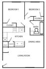 2BR/1BA