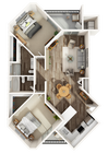 2 Bed - 2 Bath 1025 sqft