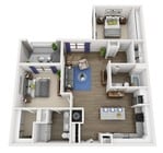 B3 floor plan Republic Flats