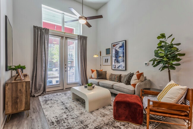 2HAB, 2BA - 1057 ft² B1 - Sala de estar - Isaac Apartments