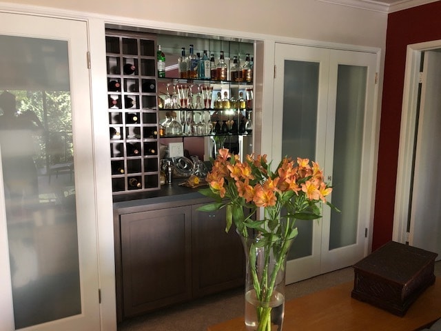 Wine bar and french door storage - 836 S Bundy Dr Unit 303