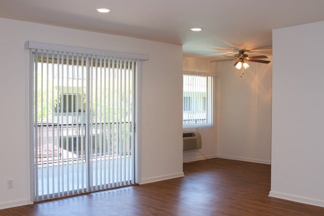 bright living and dining areas