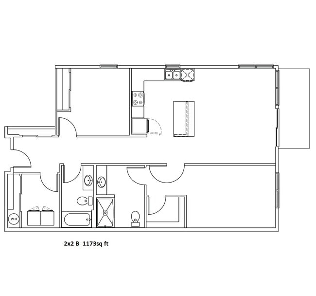 2BR/2BA 1208 sqft - Meadows at Martha Lake