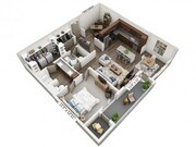 Floor plans are artist’s rendering. All dimensions are approximate. Actual product and specifications may vary in dimension or detail. Not all features are available in every apartment. Prices and availability are subject to change.