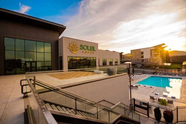 Exquisite View of Outdoor Pool and Sun Deck