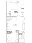 Floor Plan 1BR/1BA