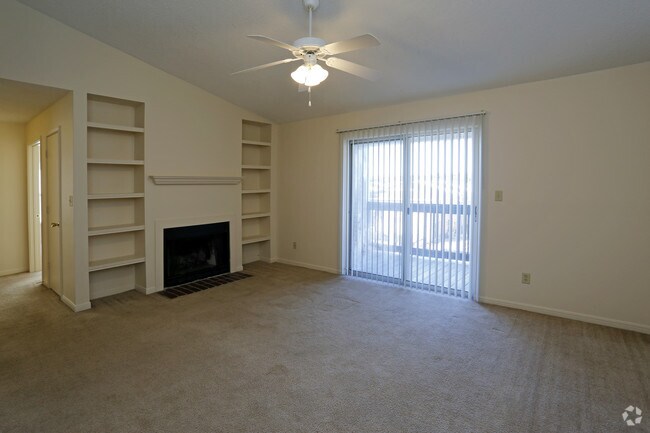 COZY FIREPLACE WITH SIDE SHELVING