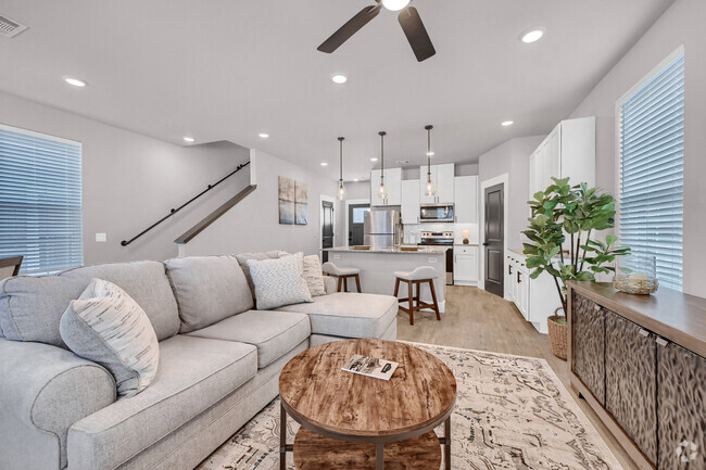 PebbleCreek Living Room/Kitchen View - Heritage Court Luxury Townhomes *Now Open