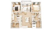 3D Floorplan - Unit B2_Scheme A
