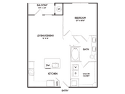 A5G 1 Bedroom Floor Plan