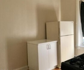 Kitchen, door on left goes into bedroom