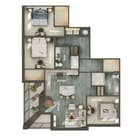 C1 floor plan River House