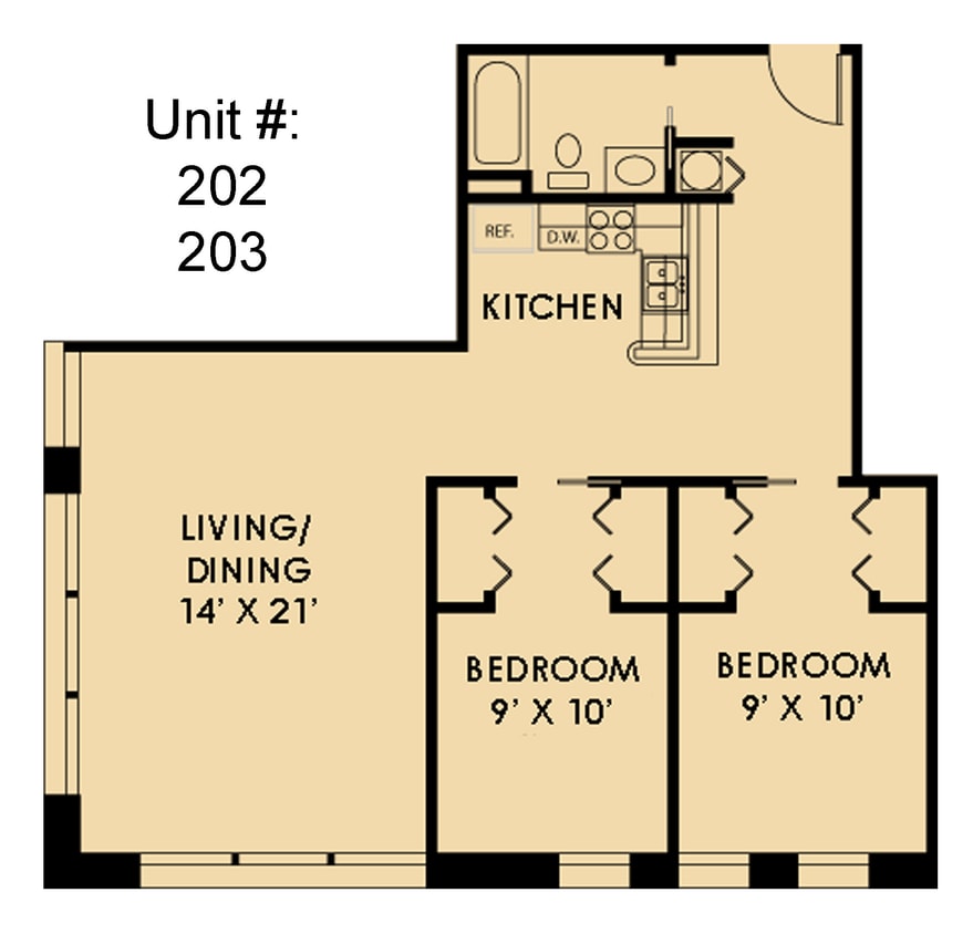 Floor Plan - Berry`s: 2 Bedroom