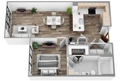 E - 1 Bedroom / 1 Bath