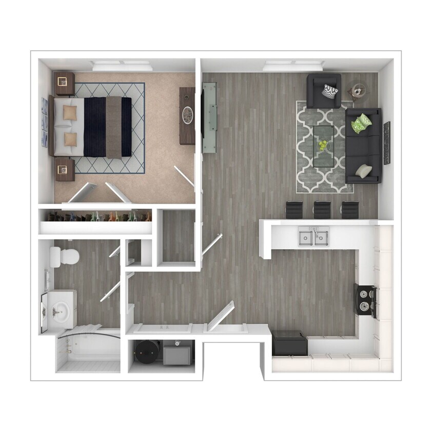 Floor Plan - 1 Bedroom