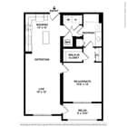 Westshore - 1B1B - 778 SF - Empire - 2D Floorplan