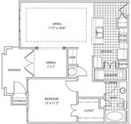 Avana Uptown - Plan 3 - 1 Beds - 1 Baths - 909 Sq. ft.