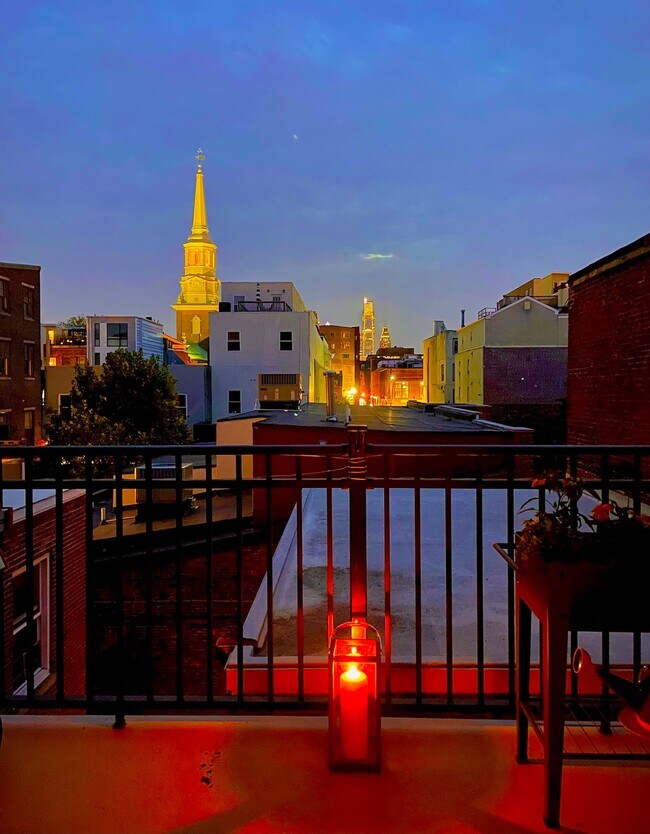 deck at night - 32 N Front St Unit 3f