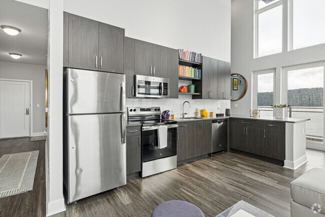 2BR, 2BA -1,397SF - Kitchen - Apex Hudson Riverfront