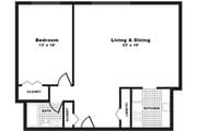 1 Bedroom 1 Bathroom 925 sq. ft.