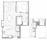 K / 1 Bedroom / 1 Bath