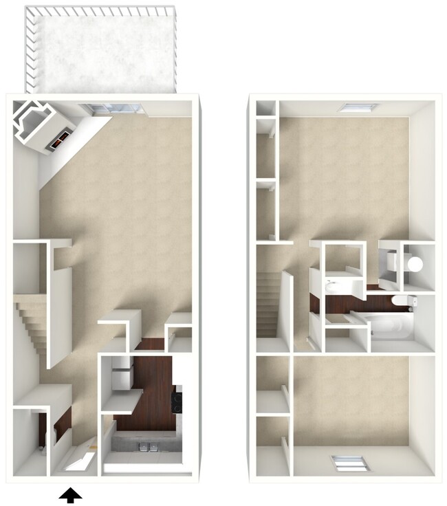 Village Green - 2B15B TH - Mahogany 1224 SF - 3D.jpg