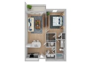 1 Bedroom | 1 Bath | 785 SF | Renovated