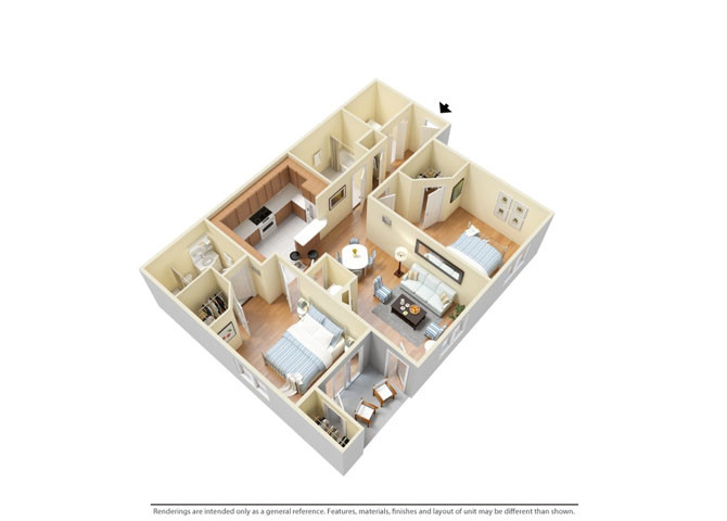 Floor Plan - 2x2 A
