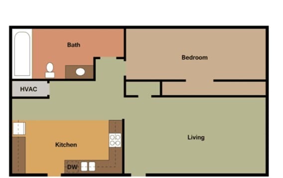 1 Bedroom Floor Plan