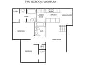 2 Bedroom / 2 Bath / 947 Sq.Ft.