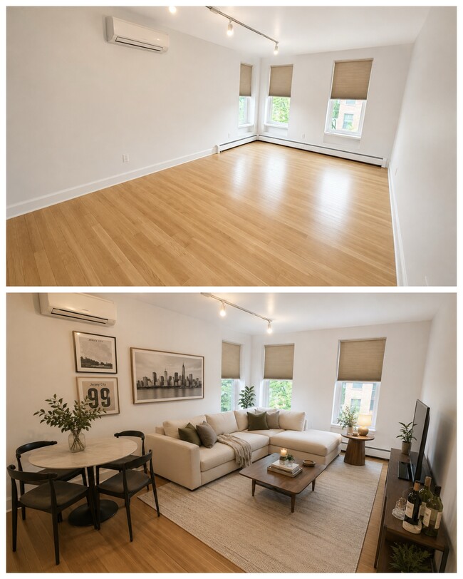 Living/Dining Space - Virtually Staged Space - 278 Monmouth St Unit 3R