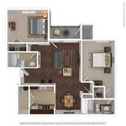 Two bedroom apartment with private balcony and extra storage