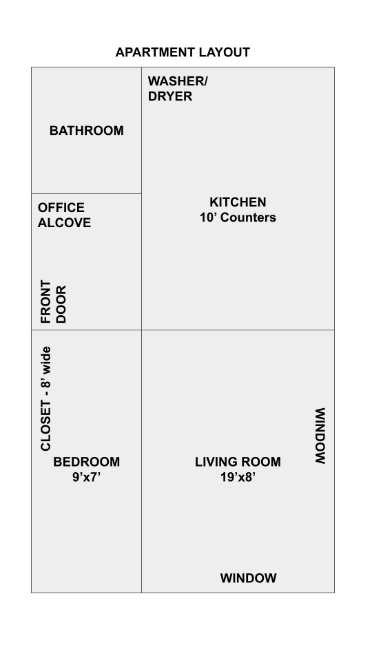 Studio Layout - 516 Martha St Unit 110