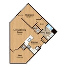 A8 | 1 Bed | 1 Bath | Den floor plan 333 Central