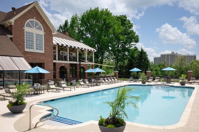 Resort-style pool with expansive sundeck - The Overlook at St. Thomas Apartments