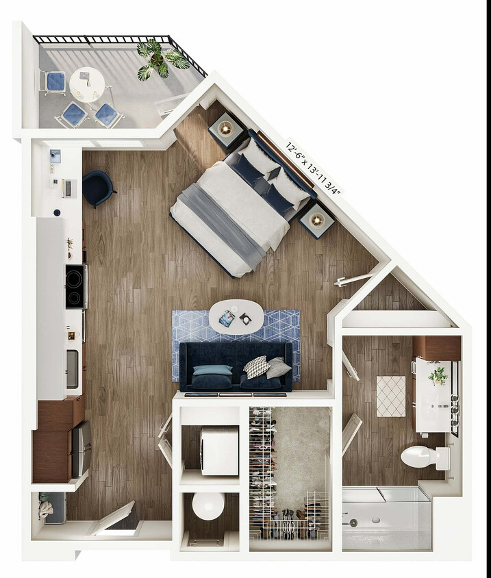 Explore this chic urban apartment, designed for modern living and convenience. - S1