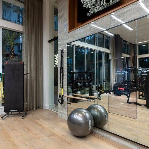 24-hour fitness center featuring Echelon Smart Connect Bikes and Reflect Touch Mirror