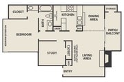 Creekwood Apartment Homes - A6 - 1 Beds - 1 Baths - 881 Sq. ft.