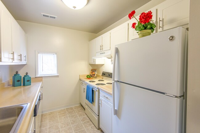 Kitchen (cabinets & appliances vary) - Traver Ridge Apartments