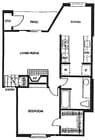 Plan A-1 700 sqft.