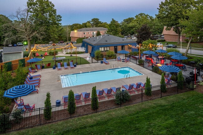 Aerial View Of Pool - Halstead Milford Green Apartments