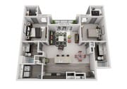 2x2 floor plan The Cooper 202