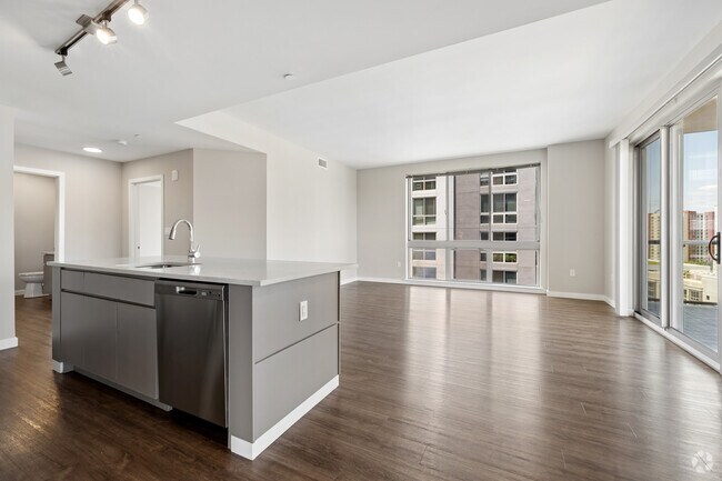 2BR, 2BA - 1,300SF - Kitchen and Living Room - Opus @ Harbor Point