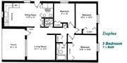Duplex 3 Bedroom 1 1/2 Bath