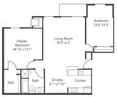2BR/1BA
