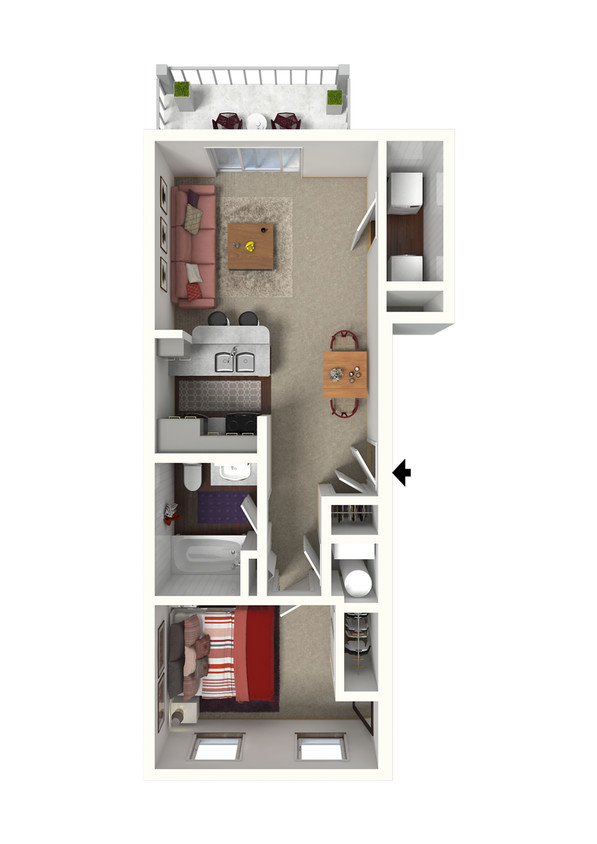 Plano del piso Sacramento: 1 x 1.650 pies cuadrados - Sacramento