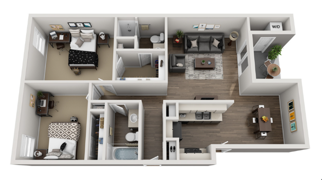 Floor Plan - 2x2
