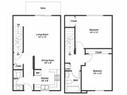 2BR/1.5BA