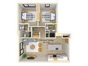 Two Bedroom Floor Plan