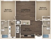 Dilworth floor plan Ayrsley Lofts